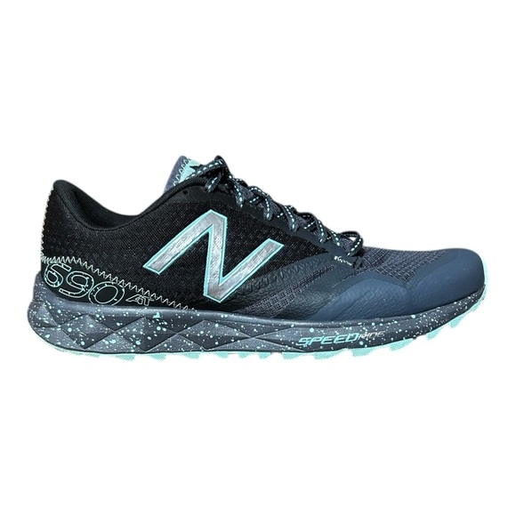 NEW BALANCE 690 v1 Black Teal sz 9.5 Speed Ride WT690LA1 Hike Run All Terrain - Picture 2 of 12